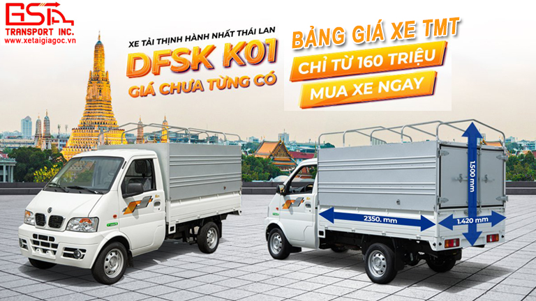 bảng giá xe tải tmt cửu long 2022